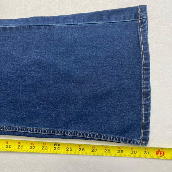 We The Free Women's Wide-Leg Stretch Blue Denim Jeans Size 31 High Rise NWOT - Picture 10 of 10